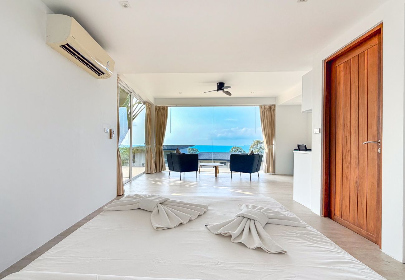 Villa à Ko Samui - Villa Azula Designer Hillside Villa with Sunset Sea Views & Bali-Inspired Living