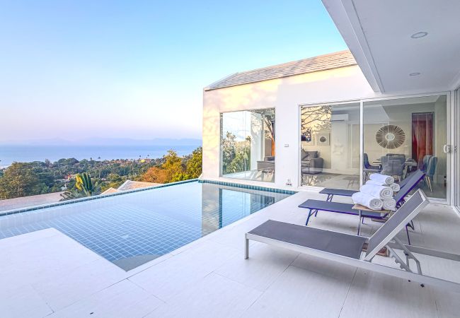 Villa à Ko Samui - Villa V3 Panoramic Sea View Escape Above Hillside