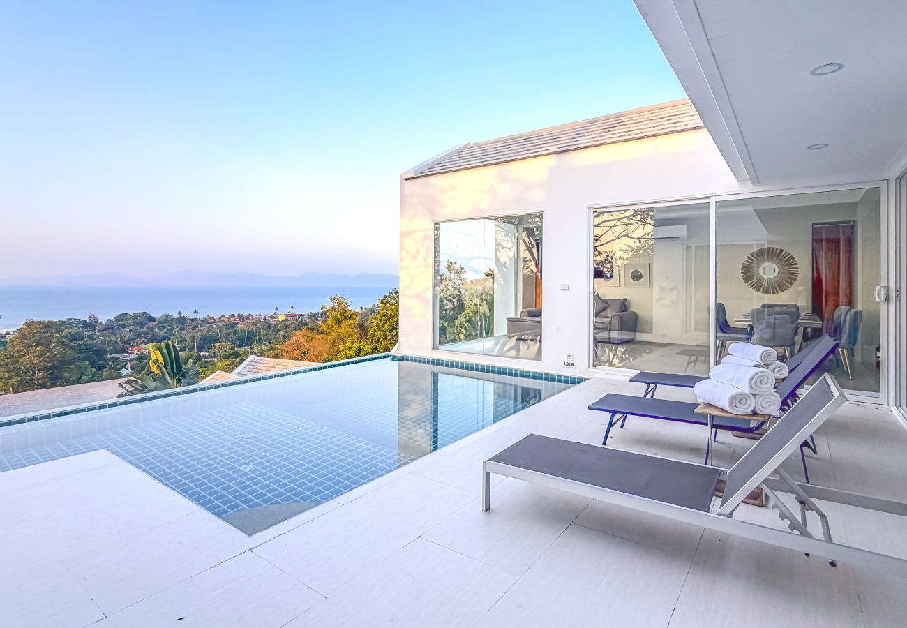 Villa in Ko Samui - Villa V3 Panoramic Sea View Escape Above Hillside