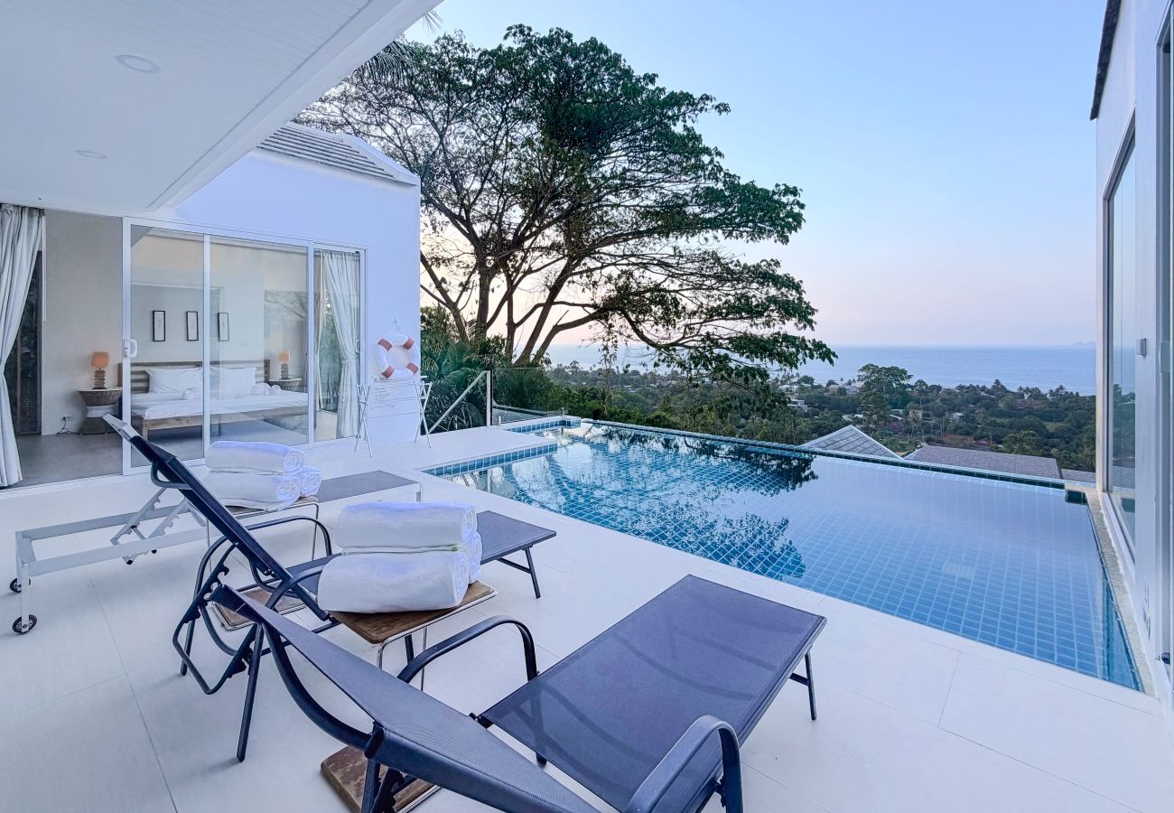 Villa in Ko Samui - Villa V3 Panoramic Sea View Escape Above Hillside
